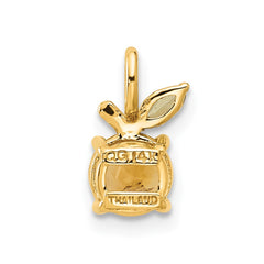 14K Gold Citrine and Peridot Orange Chain Slide