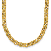 14k Polished Fancy 5mm Rolo Link 18 inch Necklace