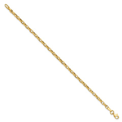14k Polished 2mm Fancy Cable Link 7.25 inch Bracelet