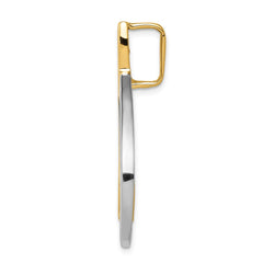 14k Two-tone Polished Slide Fits up to 6mm Regular/8mm Fancy or Reversible Omega - 2