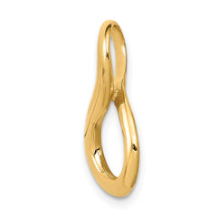 14k Polished Slide Fits up to 3mm Regular/6mm Fancy or Reversible Omega - 2