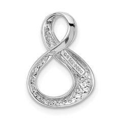 14k White Gold Polished Slide Fits up to 3mm Regular/6mm Fancy or Reversible Omega - 2