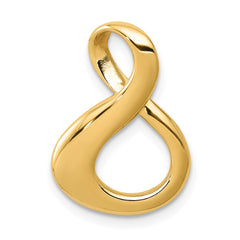 14k Polished Slide Fits up to 3mm Regular/6mm Fancy or Reversible Omega - 2