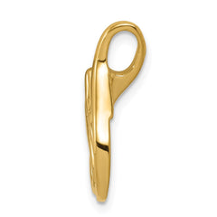 14k Polished Slide Fits up to 2mm Regular/4mm Fancy or Reversible Omega - 2