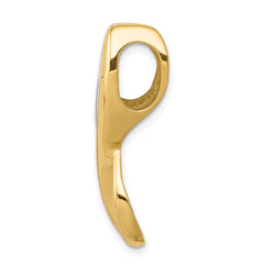 14k Two-Tone Slide Fits up to 6mm Regular/Fancy/Reversible Omega - 2