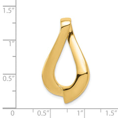 14k Polished Slide Fits up to 8mm Regular/10mm Fancy or Reversible Omega - 3