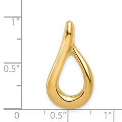14k Polished Slide Fits up to 4mm Regular/6mm Fancy or Reversible Omega - 2
