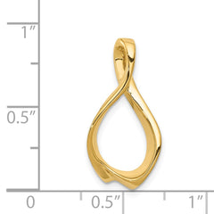 14k Polished Slide Fits up to 2mm Regular/4mm Fancy or Reversible Omega - 3
