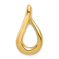14k Polished Slide Fits up to 4mm Regular/6mm Fancy or Reversible Omega - 2