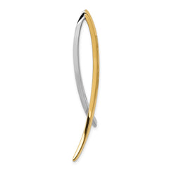 14k Two-Tone Slide Fits up to 10mm Regular/Fancy/Reversible Omega - 2