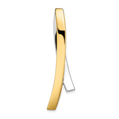 14k Two-Tone Slide Fits up to 10mm Regular/Fancy/Reversible Omega - 2
