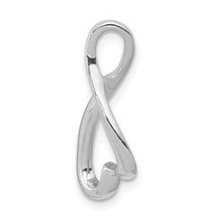 14k White Gold Polished Slide Fits up to 2mm Regular/4mm Fancy or Reversible Omega - 2