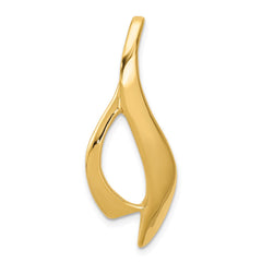 14k Polished Slide Fits up to 4mm Regular/6mm Fancy or Reversible Omega - 5