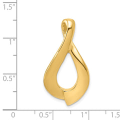 14k Polished Slide Fits up to 2mm Regular/6mm Fancy or Reversible Omega - 2