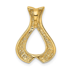 14k Polished Slide Fits up to 2mm Regular/3mm Fancy or Reversible Omega - 2