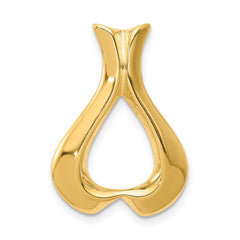 14k Polished Slide Fits up to 2mm Regular/3mm Fancy or Reversible Omega - 2