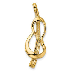 14k Polished Slide Fits up to 2mm Regular/3mm Fancy or Reversible Omega - 3