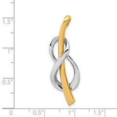 14k Polished Slide Fits up to 2mm Regular/3mm Fancy or Reversible Omega - 3