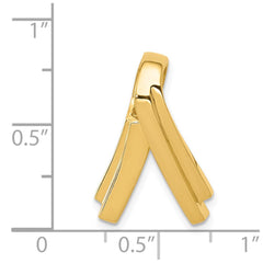 14k Polished Slide Fits up to 6mm Regular/Fancy/Reversible Omega - 3
