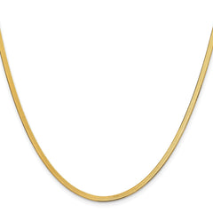 14k 2.5mm Silky Herringbone Chain - 2