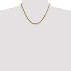 14K 18 inch 3mm Silky Herringbone with Lobster Clasp Chain