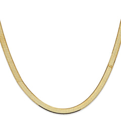 14K 30 inch 5.5mm Silky Herringbone with Lobster Clasp Chain