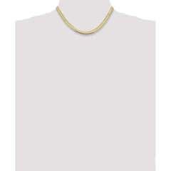 14K 16 inch 5.5mm Silky Herringbone with Lobster Clasp Chain