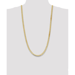 14K 30 inch 5.5mm Silky Herringbone with Lobster Clasp Chain