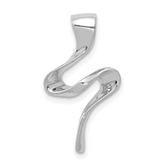14k White Gold Polished Slide Fits up to 2mm Regular/4mm Fancy or Reversible Omega - 3