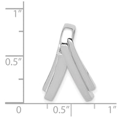 14k White Gold Polished Slide Fits up to 6mm Regular/Fancy/Reversible Omega - 3