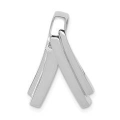 14k White Gold Polished Slide Fits up to 6mm Regular/Fancy/Reversible Omega - 3