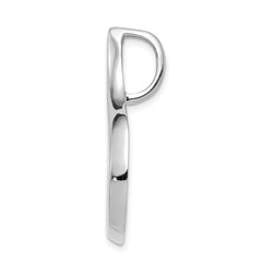 14k White Gold Polished Slide Fits up to 6mm Regular/Fancy/Reversible Omega - 2