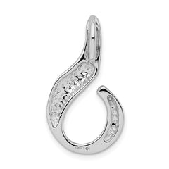 14k White Gold Polished Slide Fits up to 6mm Regular/Fancy/Reversible Omega - 2