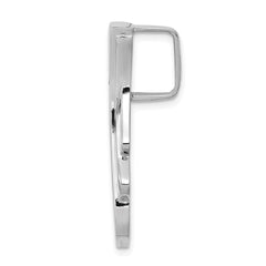 14k White Gold Polished Slide Fits up to 6mm Regular/8mm Fancy or Reversible Omega - 2