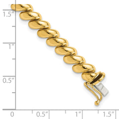 14k Polished 6mm 7 inch San Marco Bracelet