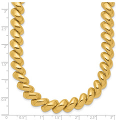 14k Polished 10mm 17 inch San Marco Necklace