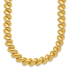 14k Polished 10mm 17 inch San Marco Necklace