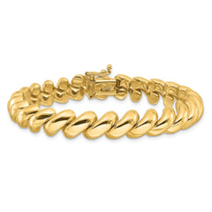 14k Polished 10mm 7 inch San Marco Bracelet