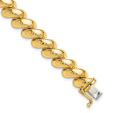 14k Polished 10mm 7 inch San Marco Bracelet