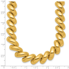 14k Polished 12mm 17 inch San Marco Necklace