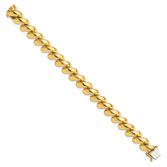 14k Polished 12mm 7 inch San Marco Bracelet