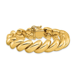 14k Polished 14mm 7 inch San Marco Bracelet