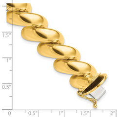 14k Polished 14mm 7 inch San Marco Bracelet