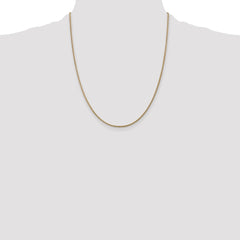 14K 22 inch 1.6mm Round Snake Lobster Clasp Chain