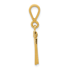 14k Small Polished Number 97 Charm - 2