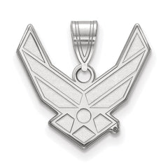 Sterling Silver Rhodium-plated LogoArt U.S. Air Force Large Pendant