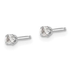 14kw .10ct I2 K-L Diamond Stud Push-on Post Earrings