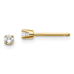 14ky .10ct. I2 K-L Diamond Stud Push-on Post Earrings