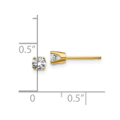 14ky .30ct. I2 K-L Diamond Stud Push-on Post Earrings