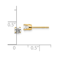 14ky .40ct. I2 K-L Diamond Stud Push-on Post Earrings